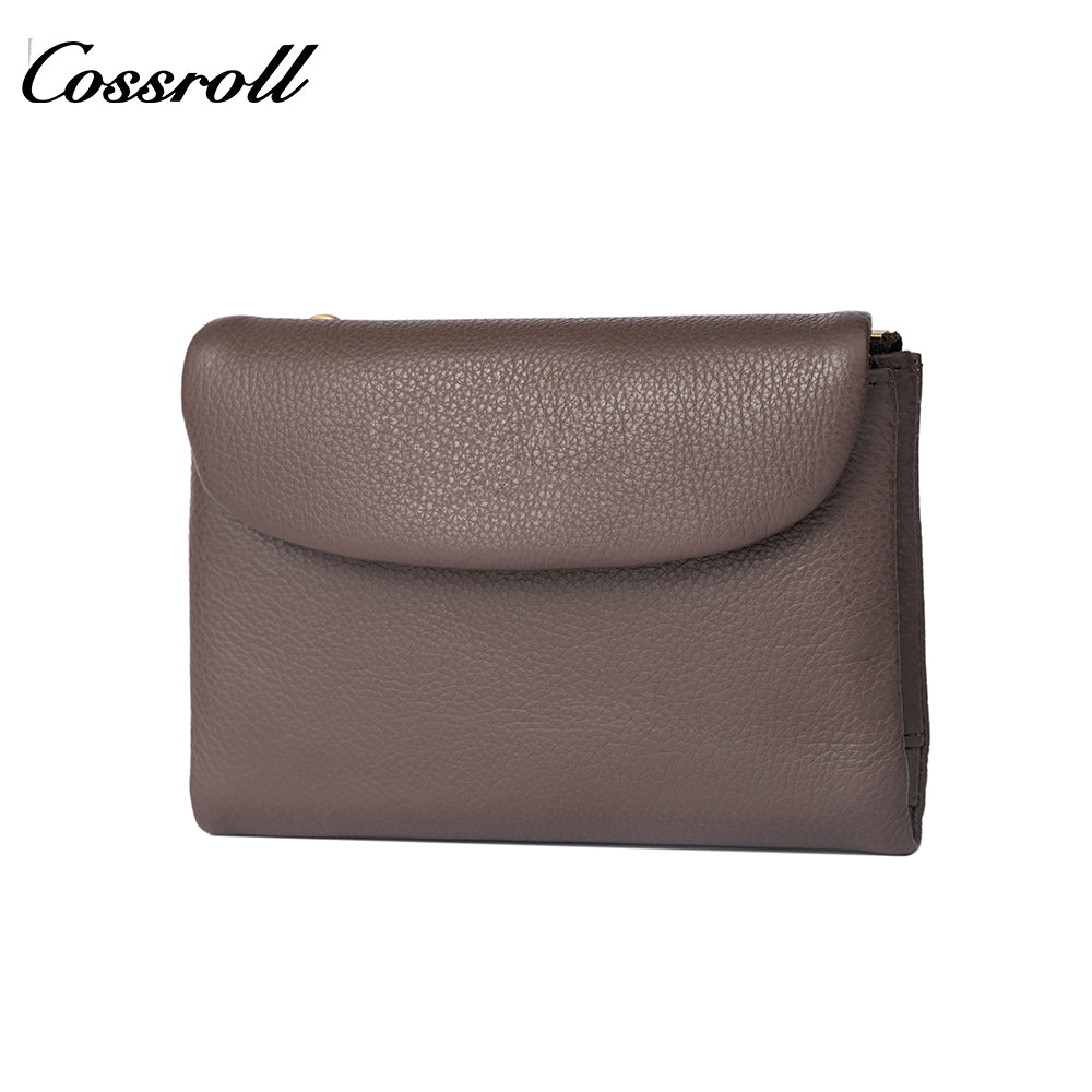 Women's wallet leather short wallet, fashionable soft leather, large capacity with multiple card slots.