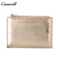 Factory custom short simple leather purse for women cowhide coin bag for women purse money clip