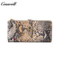 Manufacturers custom foreign trade new wallet female leather short snake wallet cowhide high-end wallet card bag certificate bag