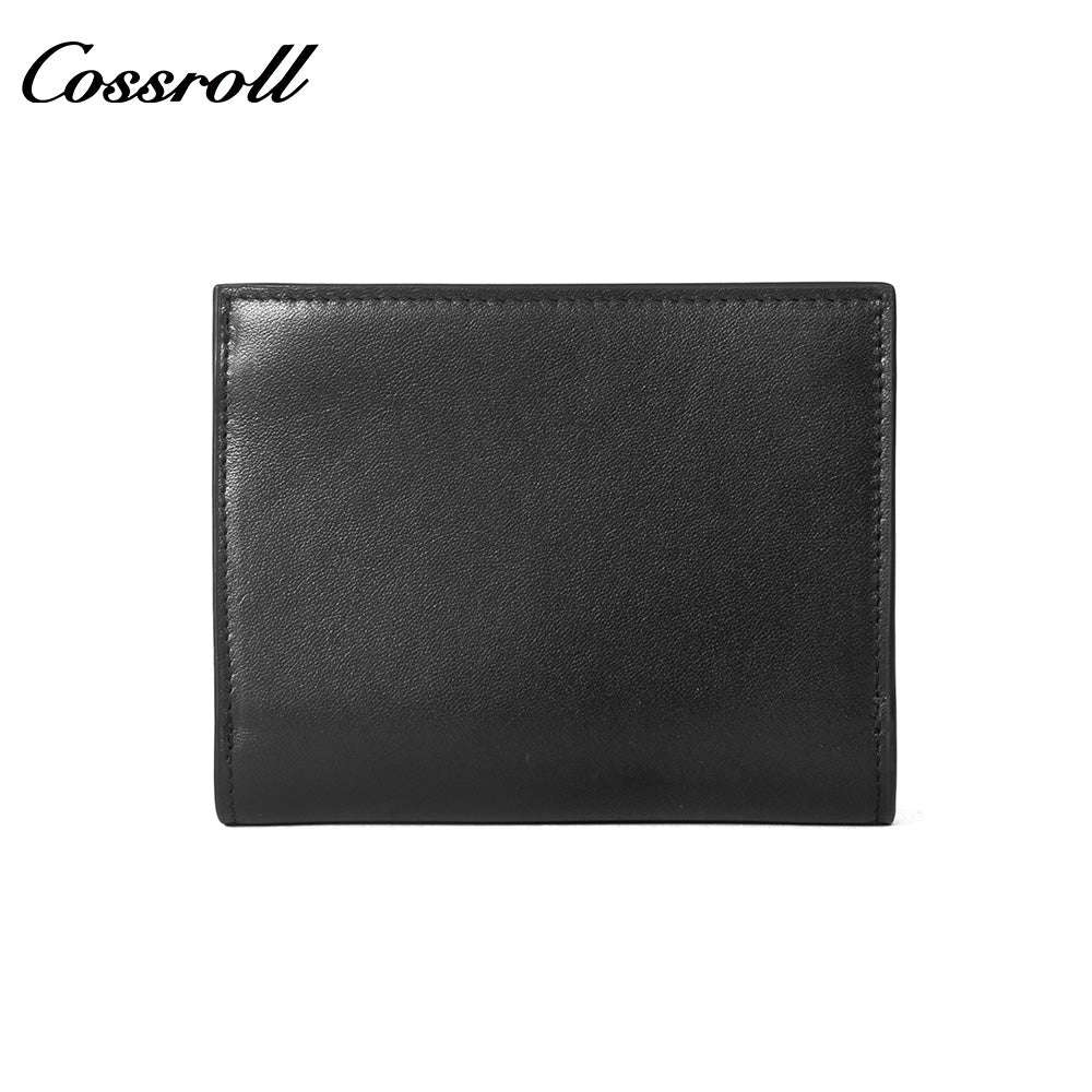 Men's Genuine Leather Bifold Short Wallet, Business Plain Cowhide Ultra Slim Multi-Slot Card Holder, Minimalist Men's Purse