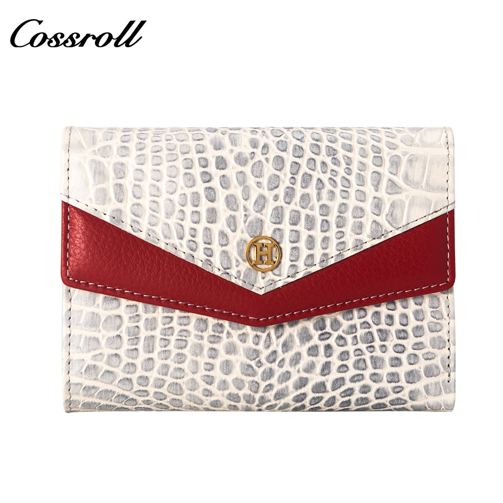 Best Selling Quality manufactory leather new wallet  crocodile texture Genuine Leather