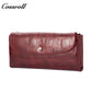 Women's Long Wallet Genuine Leather RFID First Layer Cowhide Clutch Soft Leather Simple Wallet