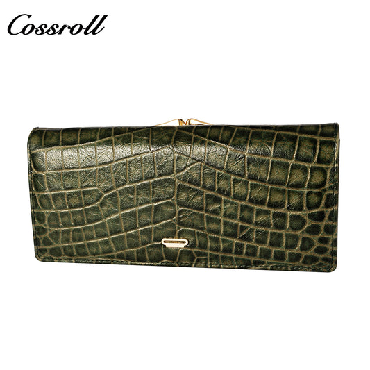 2024 niche bag high texture trend all-in-one women's long clutch bag foreign crocodile fashion purse