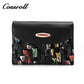 New fashion light luxury high-end large capacity multi-functional printed abrasive leather wallet