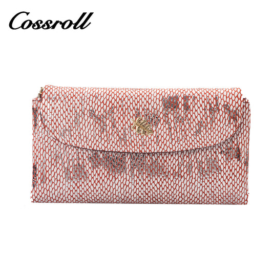 Manufacturers custom foreign trade new purse female leather short python wallet cowhide high-end wallet card bag certificate bag