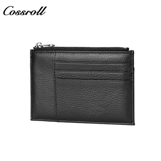 Amazon Ultra-thin Multi-card Slot Top Grain Cowhide Leather Women's Universal Multi-card Slot Wallet