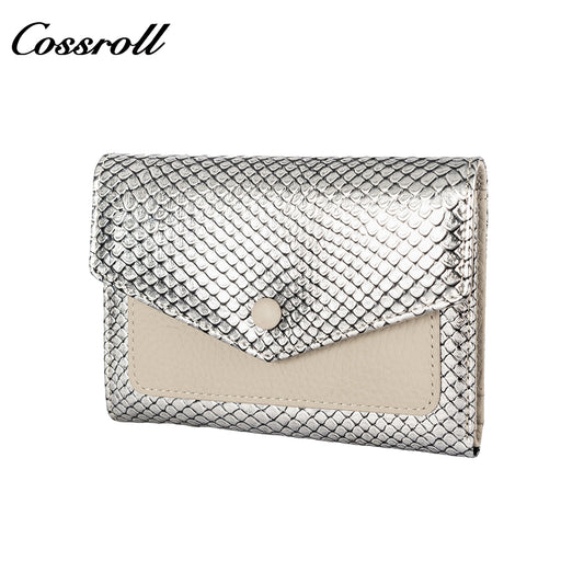 Cross-border explosive Korean envelope card bag wallet snake leather large capacity wallet