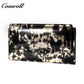 Factory custom cross-border 2023 new leather purse women's long cowhide women's multi-layer multi-card patent leather