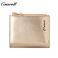 New leather wallet short first layer cowhide women's advanced sense purse small purse for women pearl pattern