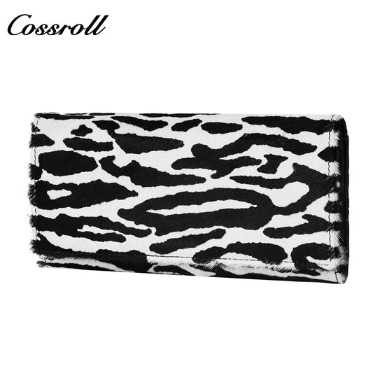 Zebra Print Vintage Long Wrist Wallet, Fashionable and Versatile Large Capacity Card Holder
