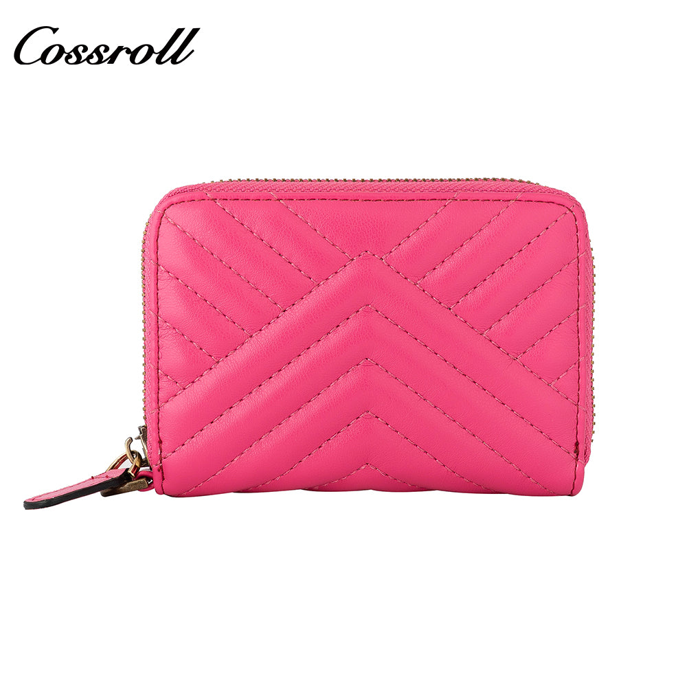 New leather wallet short first layer cowhide women's advanced sense purse small purse for women