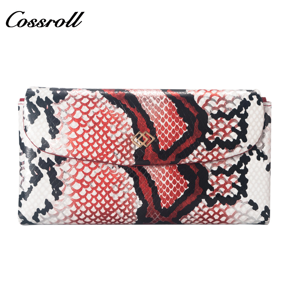 Manufacturers custom foreign trade new wallet female leather short snake wallet cowhide high-end wallet card bag certificate bag