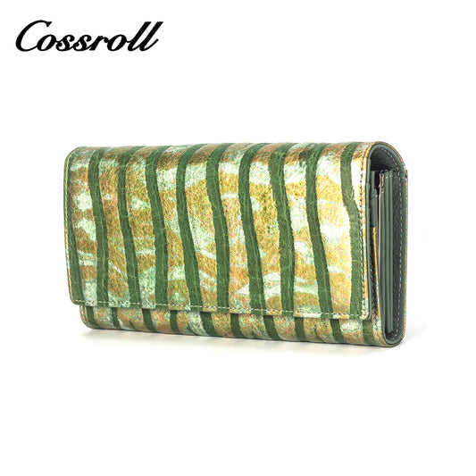 2024 Custom high-end leather women's printed leather wallet for the European market