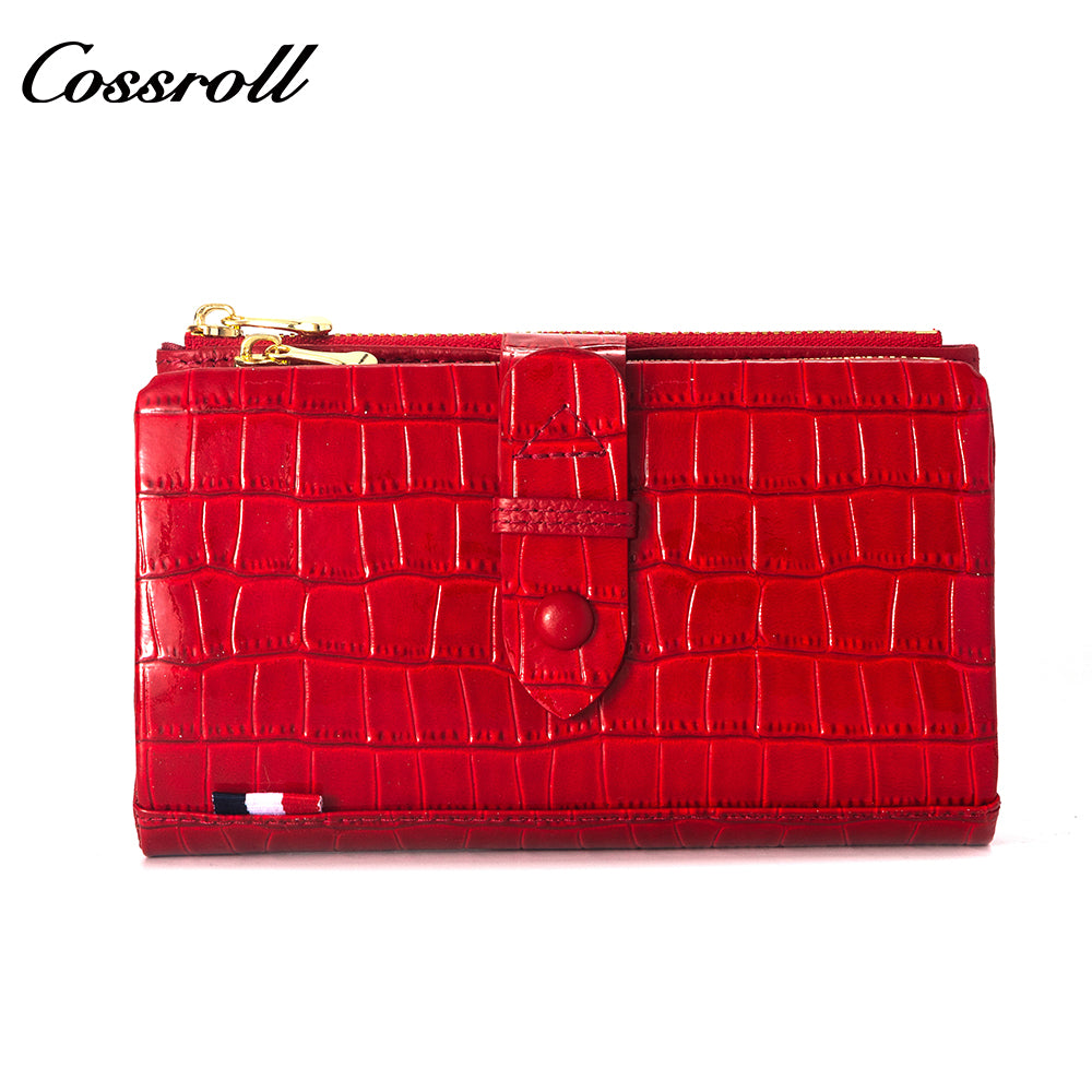 Most Selling Products  cowhide wallet  crocodile texture patent leather