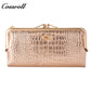 Best Selling Quality girls ladies dollar bill wallet crocodile texture Genuine Leather