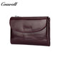 High-grade leather card wallet women oil waxed leather multi card slot coin purse