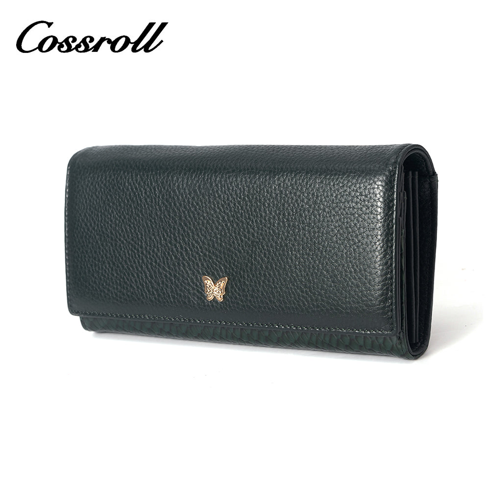 Wholesale Customization black women's fine leather wallets With High-End Quality