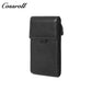 Grain Leather Phone Crossbody Bag, 2-in-1 Cowhide Purse with Zipper Cash & Card Slots