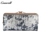 Manufacturers customized cross-border serpentine leather purse women's long cowhide women's  multi-layer multi-card large capacity