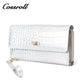 New Stock Arrival white women's leather zip wallets With Power Sellers