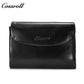 First layer soft cowhide three fold wallet small wallet Fashion leather short folding money wallet Feminine zipper coin purse