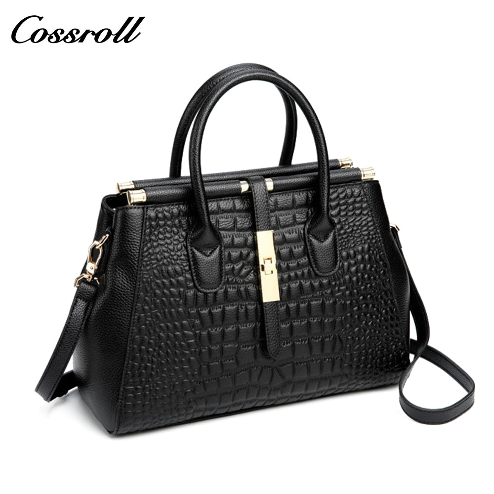 Leather all-in-one Ladies middle-aged Mom Tote Bag 2024 new fashion atmospheric head layer cowhide Handbag girl