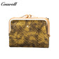 2024 new short serpentine leather wallet multi-function folding wallet card bag women