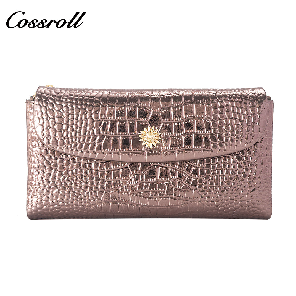 New Designed  high women  crocodile texture Genuine Leather