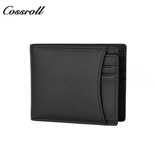 Fashion Simple Anti-theft Brush Genuine Leather Cowhide Small Card purse Card Holder Wallet Purse