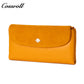 Women's long wallet with multiple card slots, coin purse, suede zipper, US dollar compartment