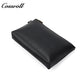 Genuine Leather Zipper Clutch, Minimalist Cowhide Pouch for Phone, Coins & Small Items