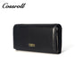 Long black leather wallet