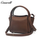 Minimalist Multi-Way Top-Grain Leather Commuter Bag, Pebbled Texture, Hand/Shoulder/Crossbody Use