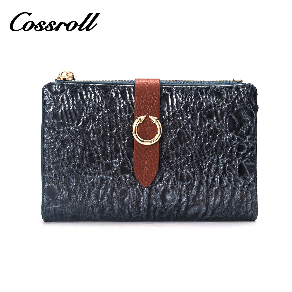 2023 Best New Products dark blue long leather wallet women With Top Selling