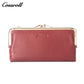 2023 Wholesale Popular red women's thin leather wallet With  new innovations