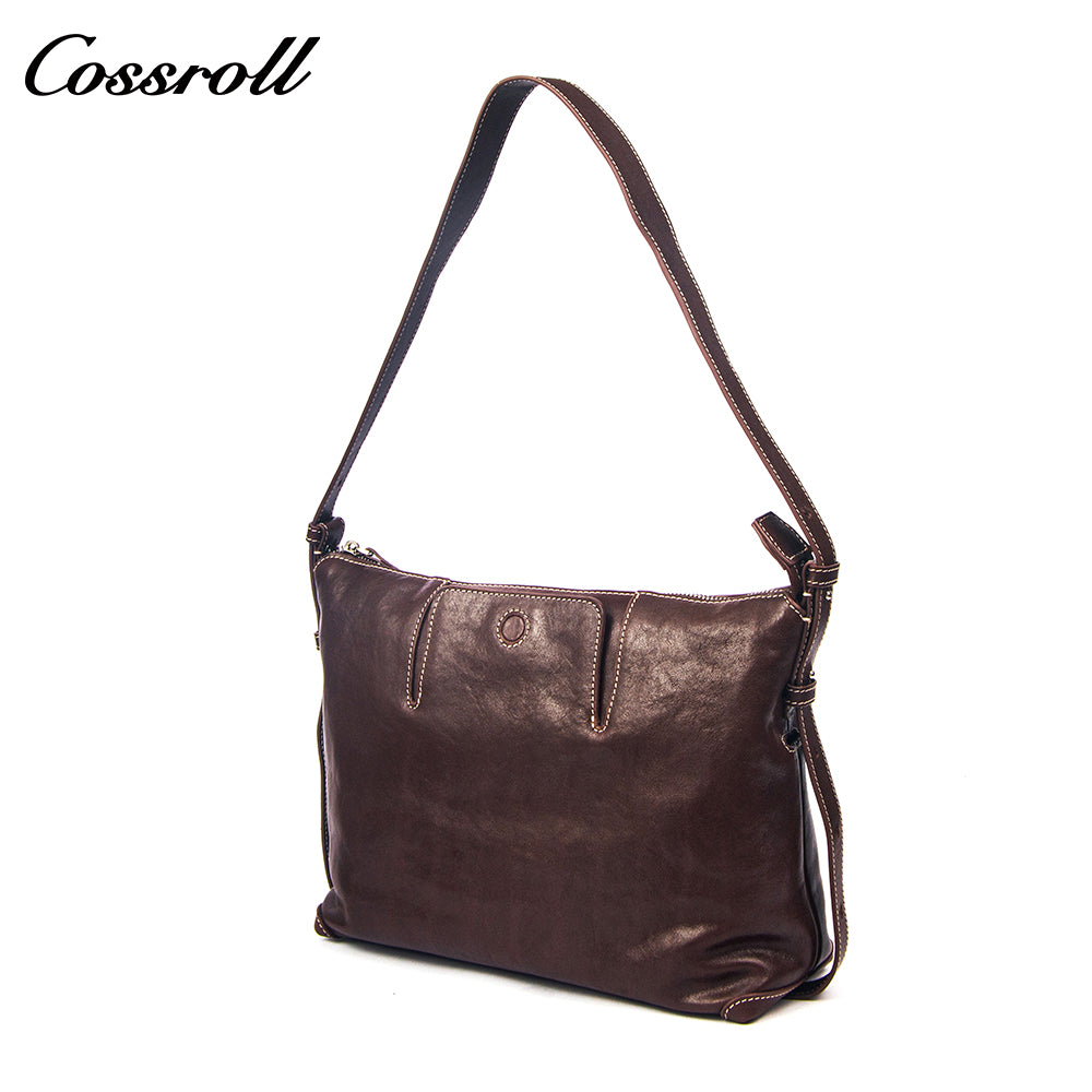 Genuine Leather Hobo Shoulder Bag for Women, Vintage Soft Leather Large Capacity Commuter Bag, Convertible Crossbody & Shoulder Bag