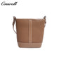 Simple fashion color collision commuter 2025 new togo head layer cowhide bucket bag shoulder bag