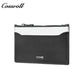 Genuine Leather Ultra Slim Zipper Card Holder, All-in-One Coin & Credit Card 2-in-1 Mini Portable Wallet for Men & Women