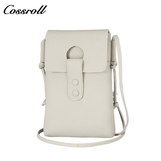 Pure cowhide crossbody bag small mobile phone bag women's 2024 new leather vertical bag cover leisure purse