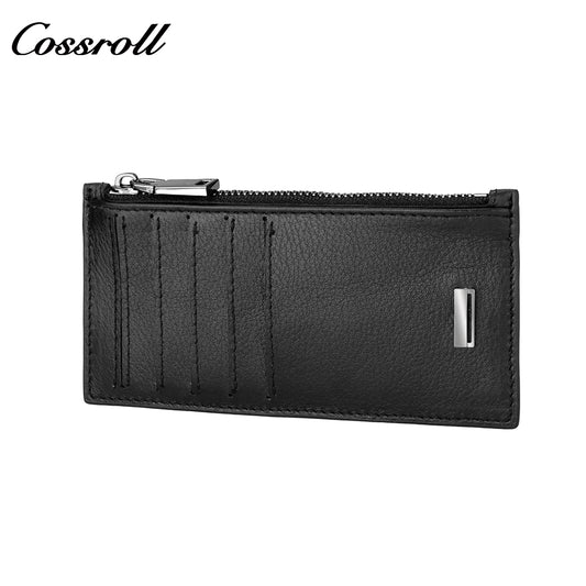 Men's Long Zip Genuine Leather Wallet Large Capacity Multi Card Slots