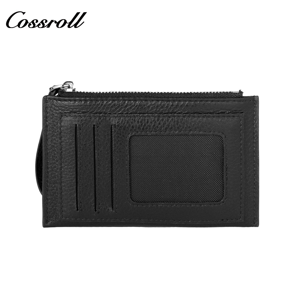 Women's zippered long wallet, large capacity clutch, leather urban simple wallet