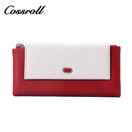 Leather hand handbag female pure cowhide long wallet 2024 new all-in-one large capacity mobile phone multi-card position