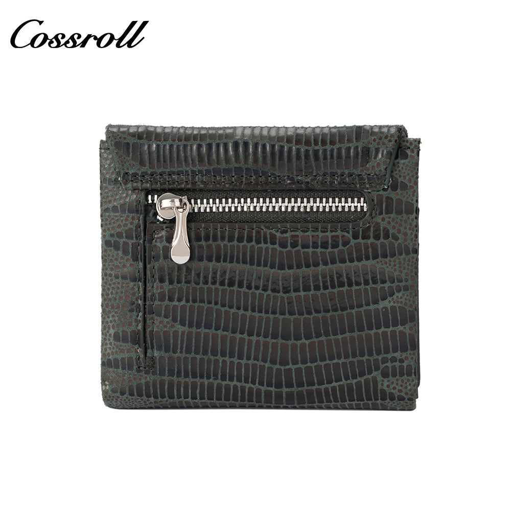 Genuine leather wallet and card holder for women, made of soft cowhide, short style, multifunctional trifold US dollar wallet