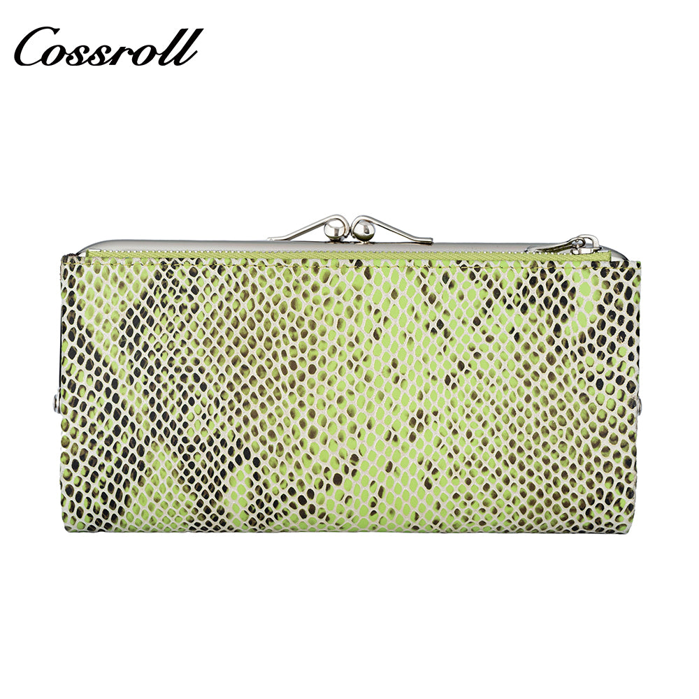 Retro multifunctional folding clip long coin purse new portable versatile multi card position ladies  wallet