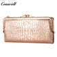 Best Selling Quality girls ladies dollar bill wallet crocodile texture Genuine Leather