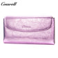 The best-selling product manufacturer for women's real leather cracked bright-faced purse