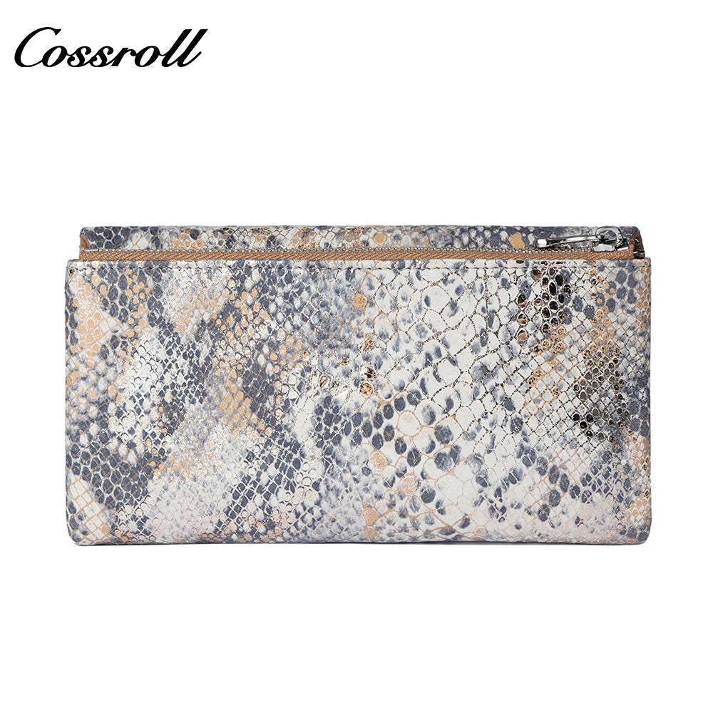 Genuine Leather Wallet, Tri-Fold Fashion Soft Leather Clutch, Women's Large-Capacity Cash Holder