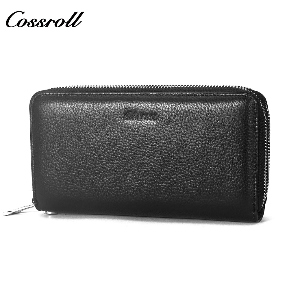 The Factory Produces genuine long  card holder wallet  geniune leather wallet Lychee leather