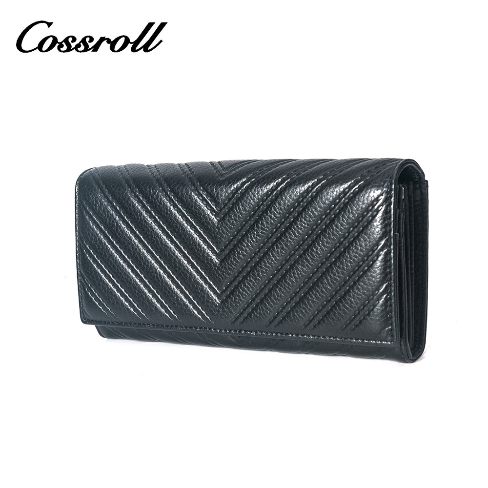 Wholesale New Innovations black soft italian leather women's wallets With high quality wholesale