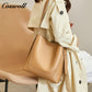 Head layer cowhide Europe and the United States new women's large-capacity bucket leather women's bags shoulder with cowhide diagonal cross-body bag